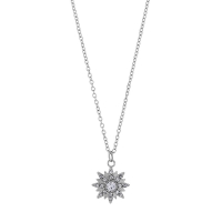 Collier étoile acier ornée d'oxydes de zirconium
