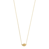 Collier feuille, Plaqué or