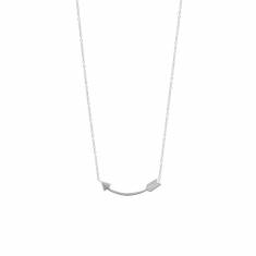 Collier flèche en argent 925/1000  rhodié