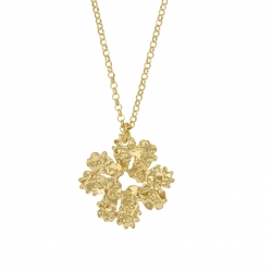 Collier flocon de neige en argent 925/1000 doré
