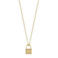 Collier forme cadenas, argent 925/1000 doré