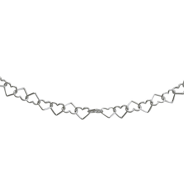 Collier formé de coeur en argent 925/1000