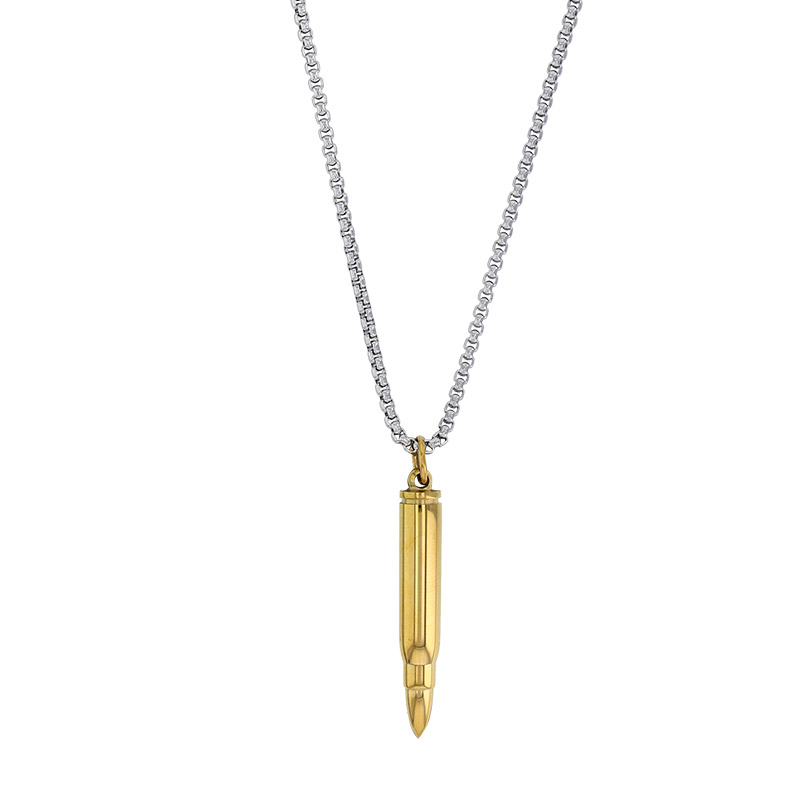 Collier forme douille maille pop-corn en acier