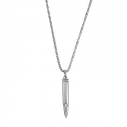 Collier forme douille maille pop-corn en acier