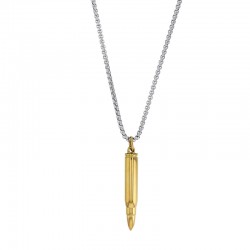 Collier forme douille maille pop-corn en acier