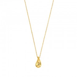 Collier forme goutte incurvée, Or 375/1000