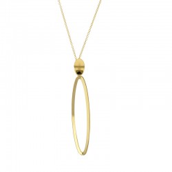 Collier forme ovale ajouré en argent 925/1000 doré