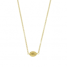 Collier forme ovale en argent 925/1000 doré