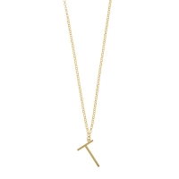 Collier grande initiale A, argent 925/1000 doré