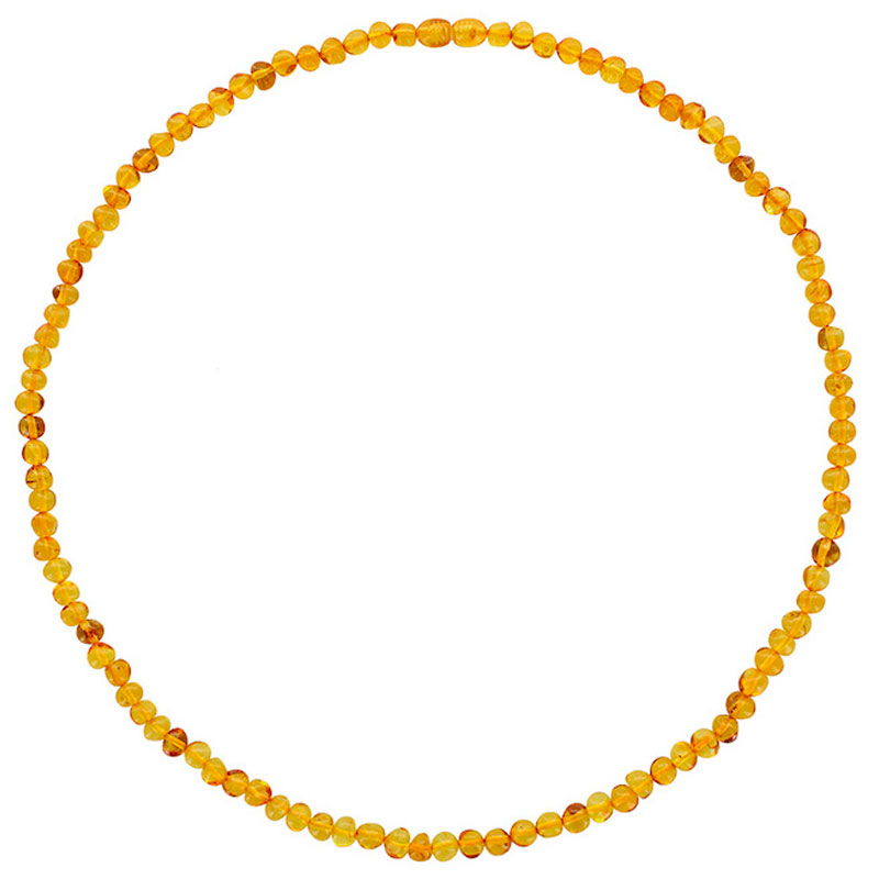 Collier homme Ambre couleur miel, fermoir à vis