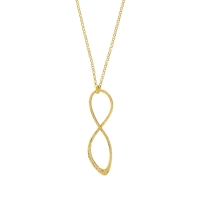 Collier Infini aspect martelé, argent 925/1000 doré