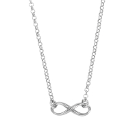 Collier infini en argent 925/1000 rhodié