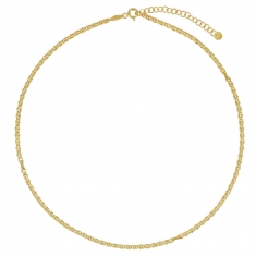 Collier maille fantaisie aux motifs infinis en argent 925/1000 doré