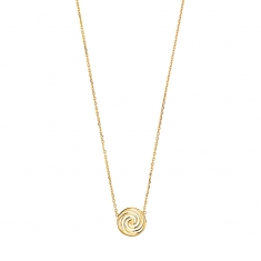 Collier MINIMAL en Plaqué Or spirale ajouré