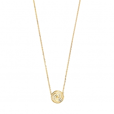 Collier MINIMAL en Plaqué Or spirale ajouré