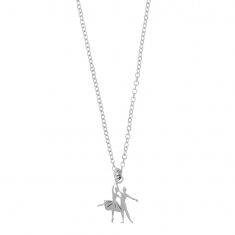 Collier motif couple de danseurs en Argent 925/1000 rhodié