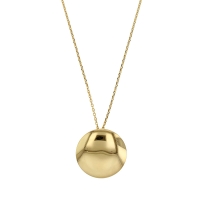 Collier motif rond, argent 925/1000 doré