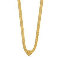Collier noeud argent 925/1000 doré
