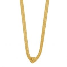 Collier noeud argent 925/1000 rhodié