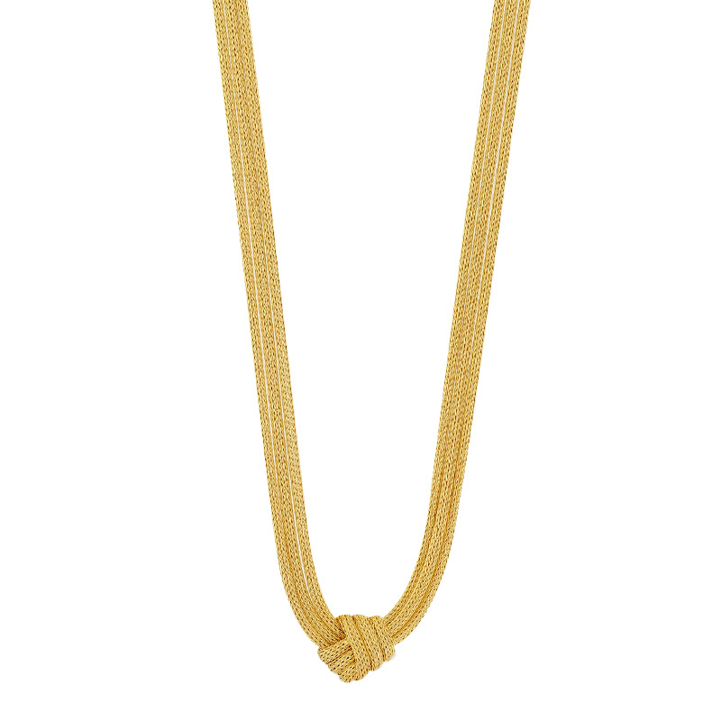 Collier noeud argent 925/1000 rhodié