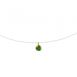 Collier nylon Or 750/1000 et Améthyste serti griffes 4mm