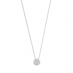 Collier Or 375/1000 avec oxyde de zirconium rond ø2.25mm (serti clos)