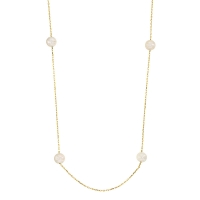 Collier Or 375/1000 avec perles d'eau douce espacées