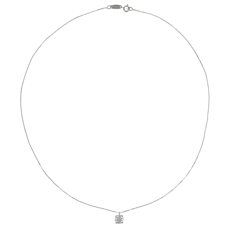 Collier Or 750/1000 maille vénitienne avec oxyde de zirconium (serti griffes)