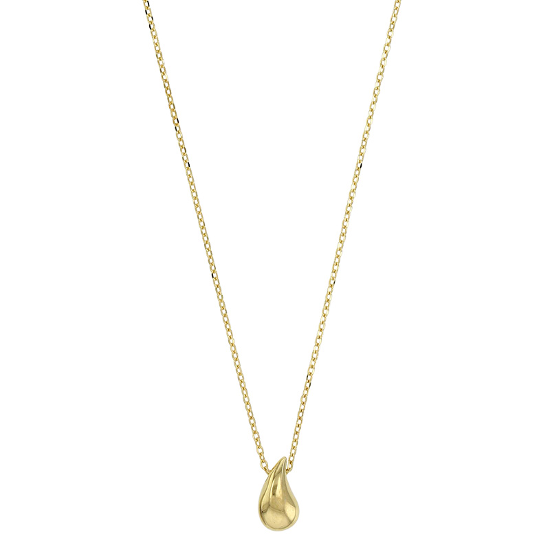 Collier orné d'une goutte en argent 925/1000 doré
