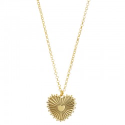 Collier orné de coeurs en argent 925/1000 doré