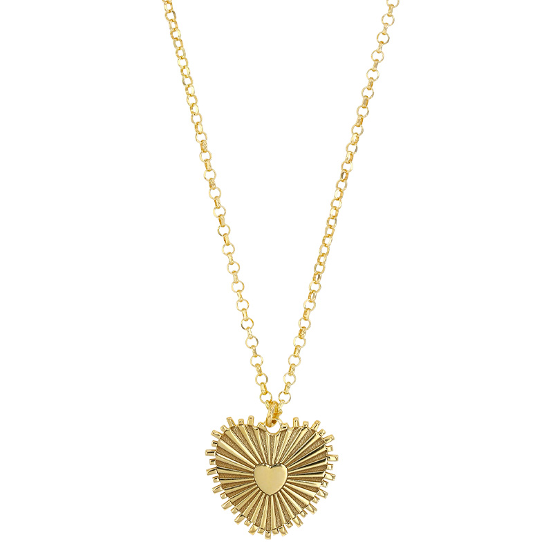Collier orné de coeurs en argent 925/1000 doré
