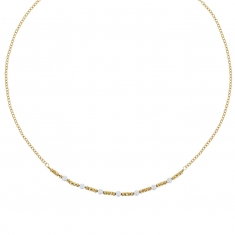 Collier orné de perles d'imitation en argent 925/1000 doré