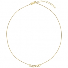 Collier orné de ronds entrelacés en argent 925/1000 doré