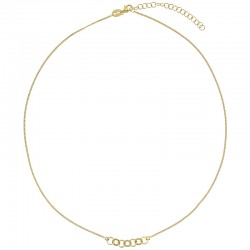 Collier orné de ronds entrelacés en argent 925/1000 rhodié