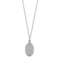 Collier ovale avec croix GYPSY MARIA en Argent 925/1000 rhodié