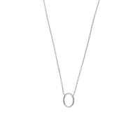 Collier ovale en argent 925/1000 rhodié