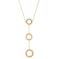 Collier pendant avec 3 cercles en plaqué or