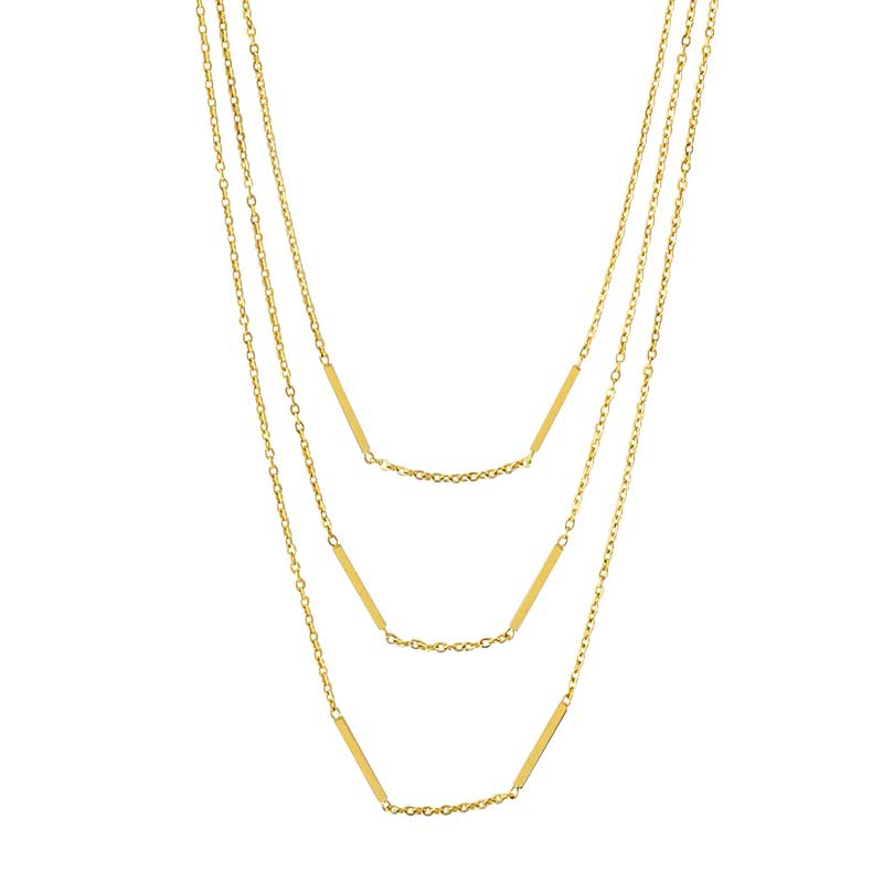 Collier 3 rangs en Acier