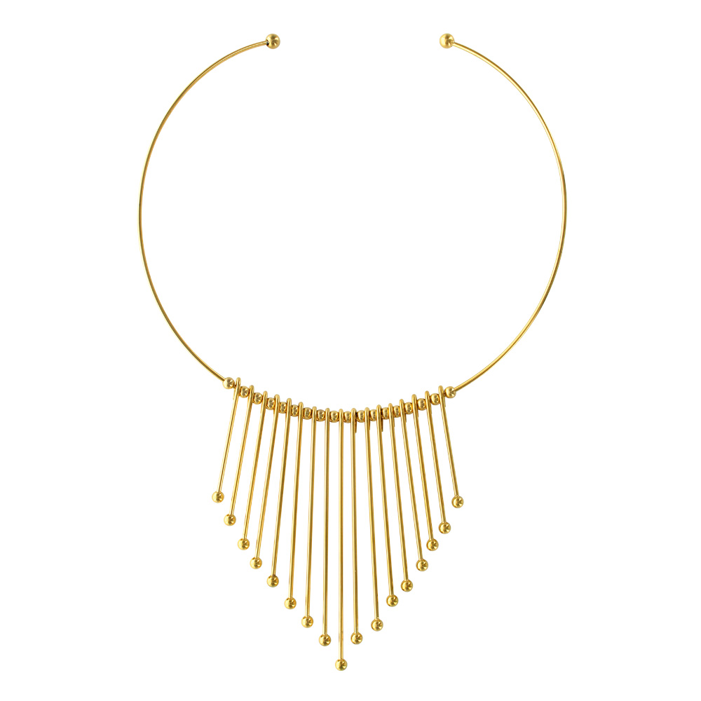 Collier rigide avec pampilles en acier