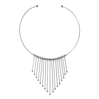 Collier rigide avec pampilles en acier