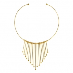 Collier rigide avec pampilles en acier