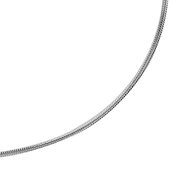 Collier rigide en argent 925/1000 - maille serpent ronde