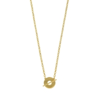 Collier rond ajouré et barre, argent 925/1000 doré