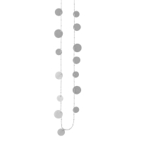 Collier SUR LE FIL en Argent 925/1000 rhodié avec motifs ronds et plats
