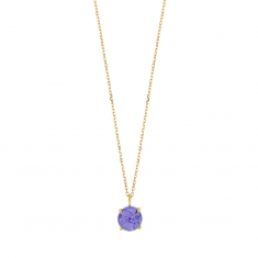 Collier Tanzanite diam. 7mm, Or 750/1000