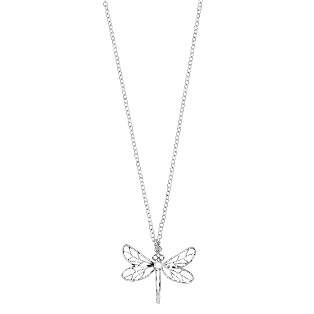 Collier TERRA libellule ajourée en Argent rhodié 925/1000