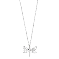 Collier TERRA libellule ajourée en Argent rhodié 925/1000