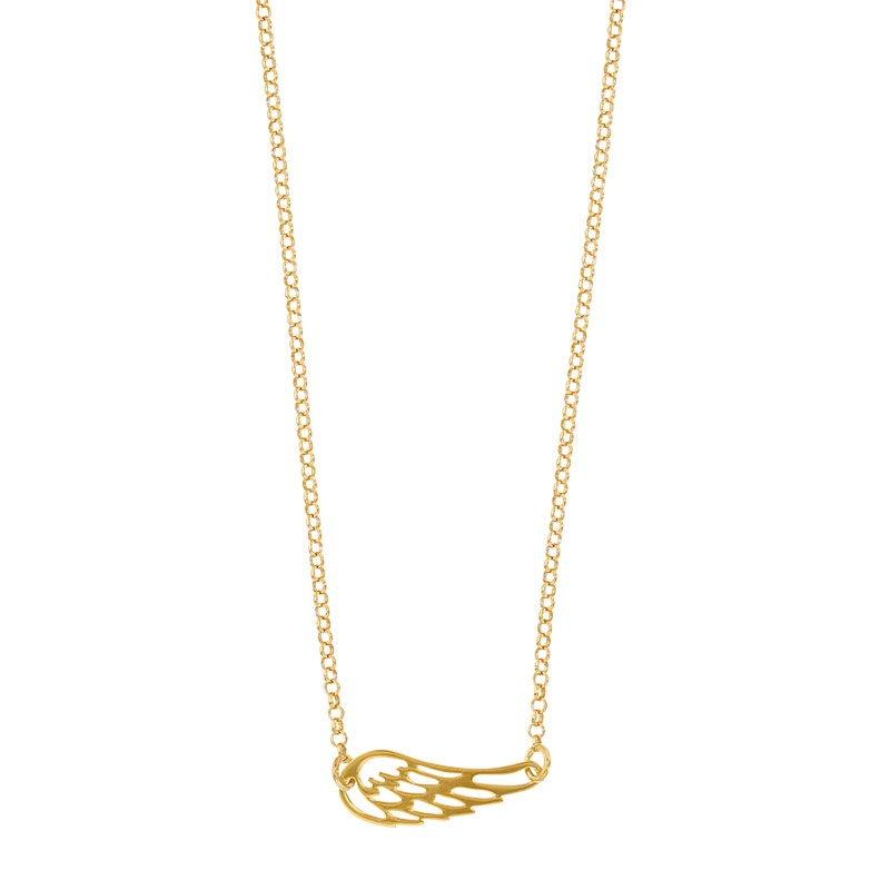 Collier UNE HISTOIRE DE COEUR en argent 925/1000 doré orné d'une aile