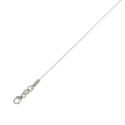 Cordon coton violet, fermoir argent 925/1000 rhodié