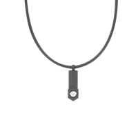 Cordon cuir de bovin avec pendentif ballon de foot en acier